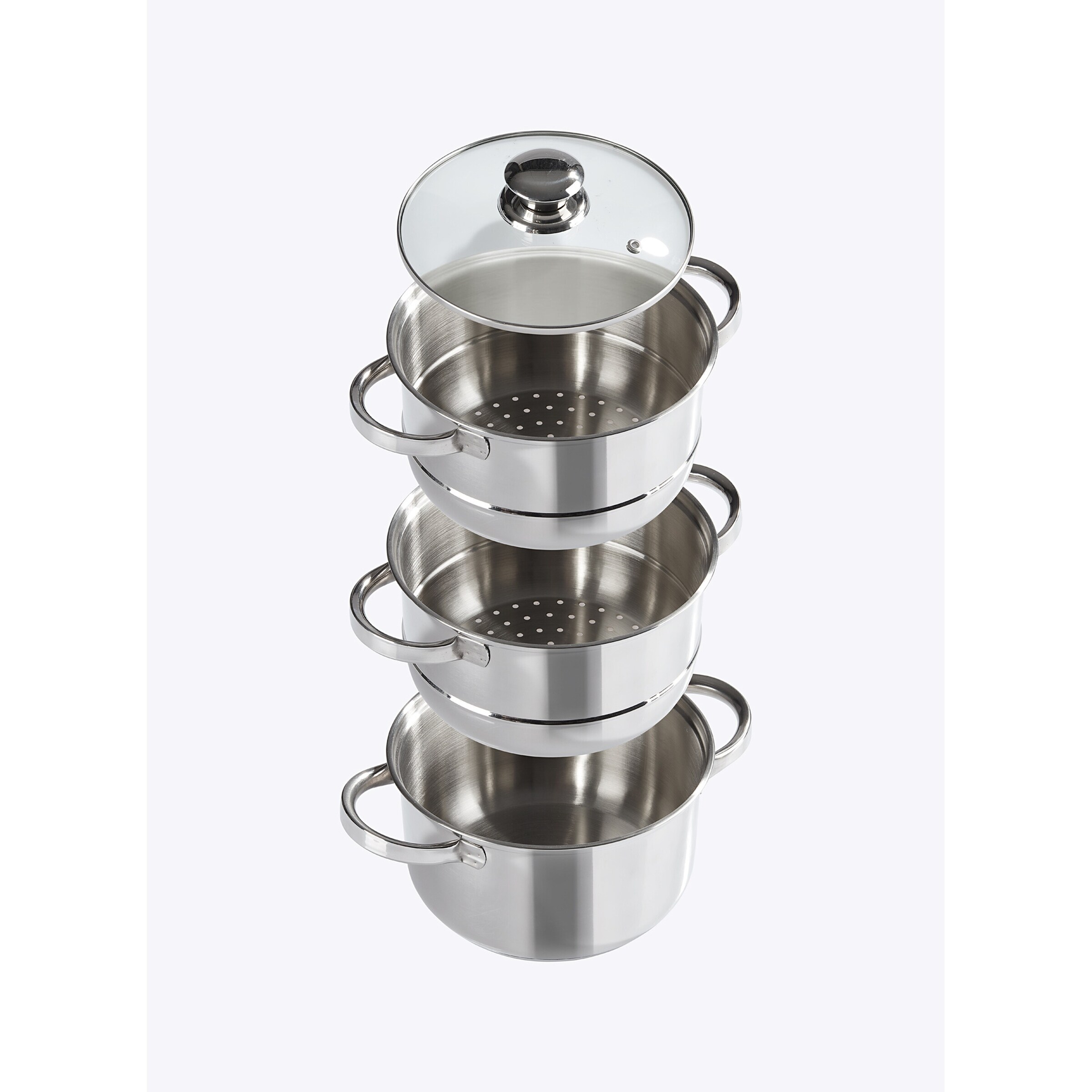 Edelstahl-Dampfkochtopf "3 in 1"