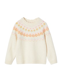 Mädchen Jacquard-Pullover