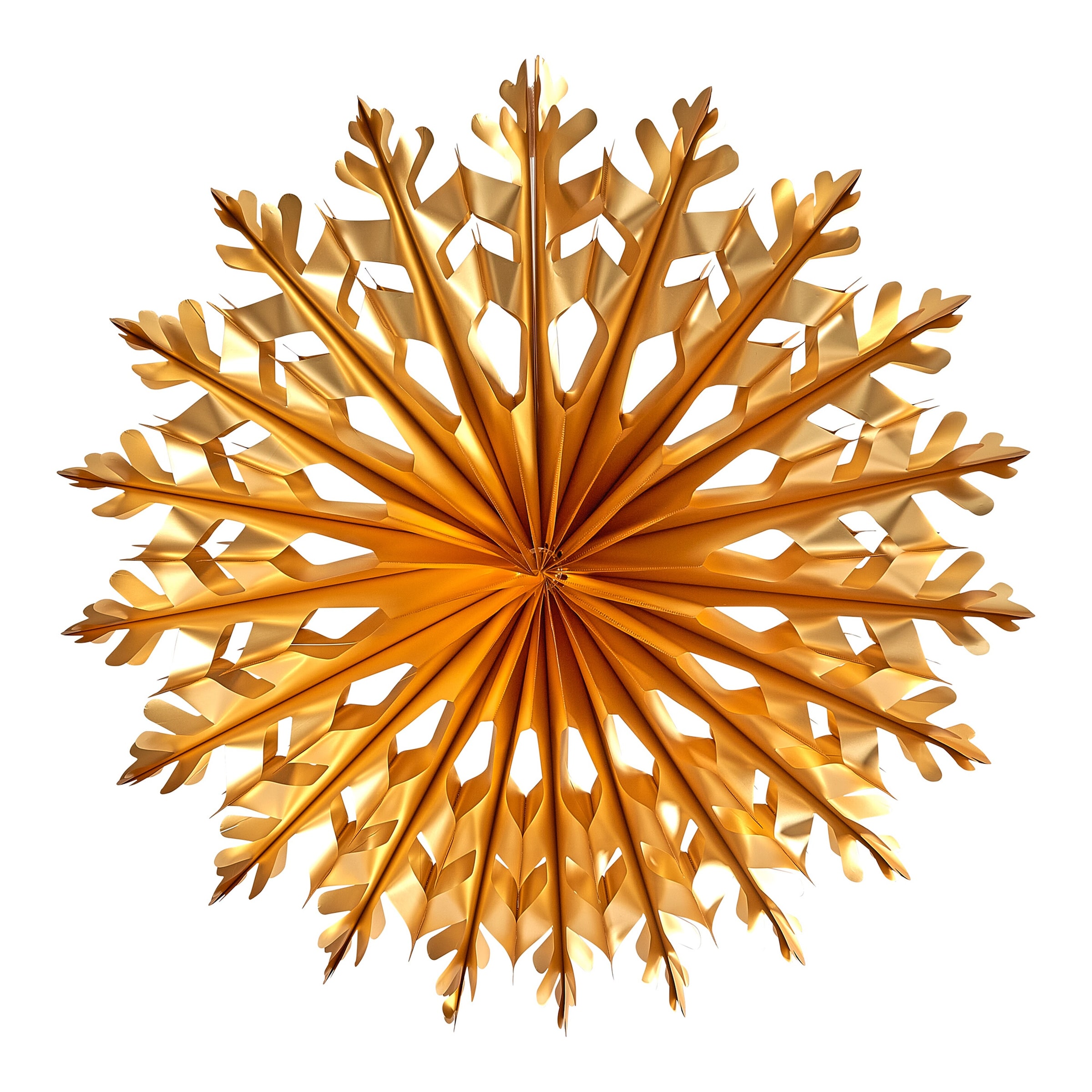 XXL-3D-Dekofigur "Schneeflocke Gold"