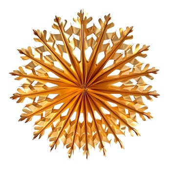 XXL-3D-Dekofigur "Schneeflocke Gold"