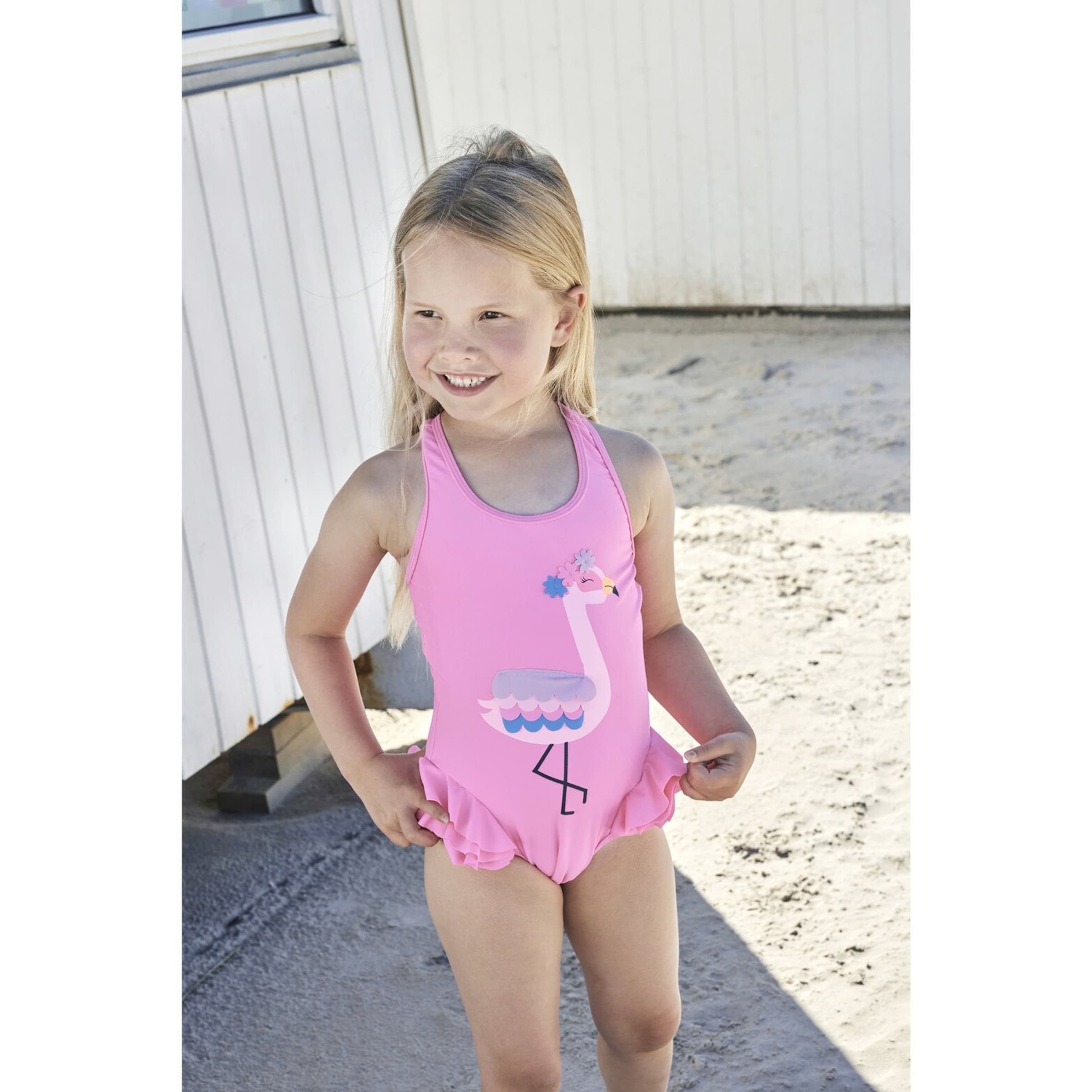 Colorkids Maillot de bain volants flamant rose baby walz