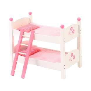 Les lits superposés pour poupées, blanc/rose vif