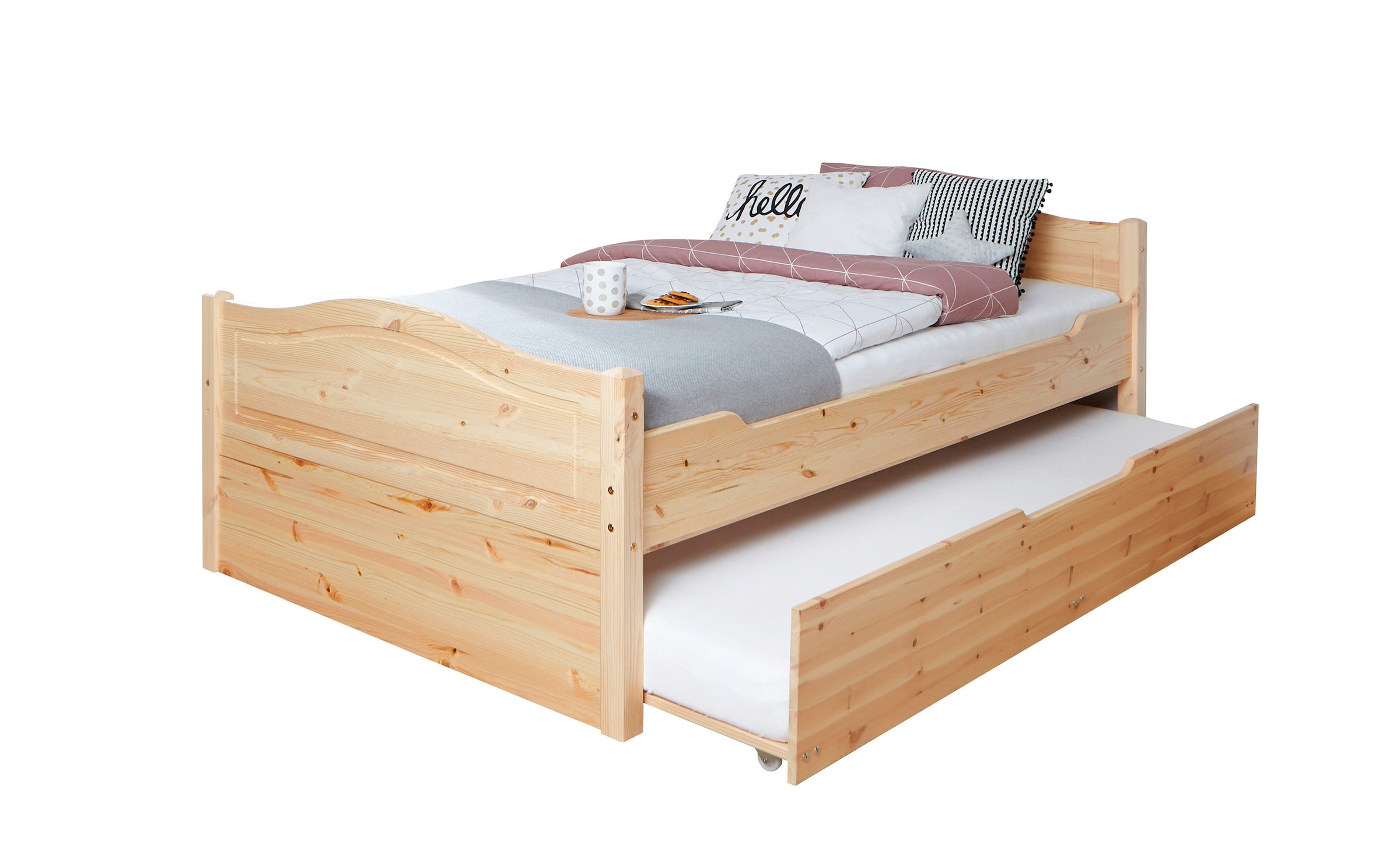 Ticaa Doppelbett "Leni" 140x200 mit Zusatzbett