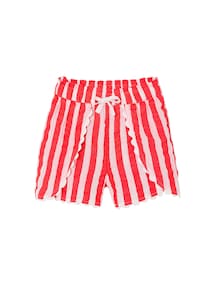 Paperbag-Shorts Mädchen aus Seersucker