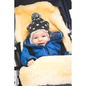 Lammfell-Fußsack Skaidi für Kinderwagen, Buggy