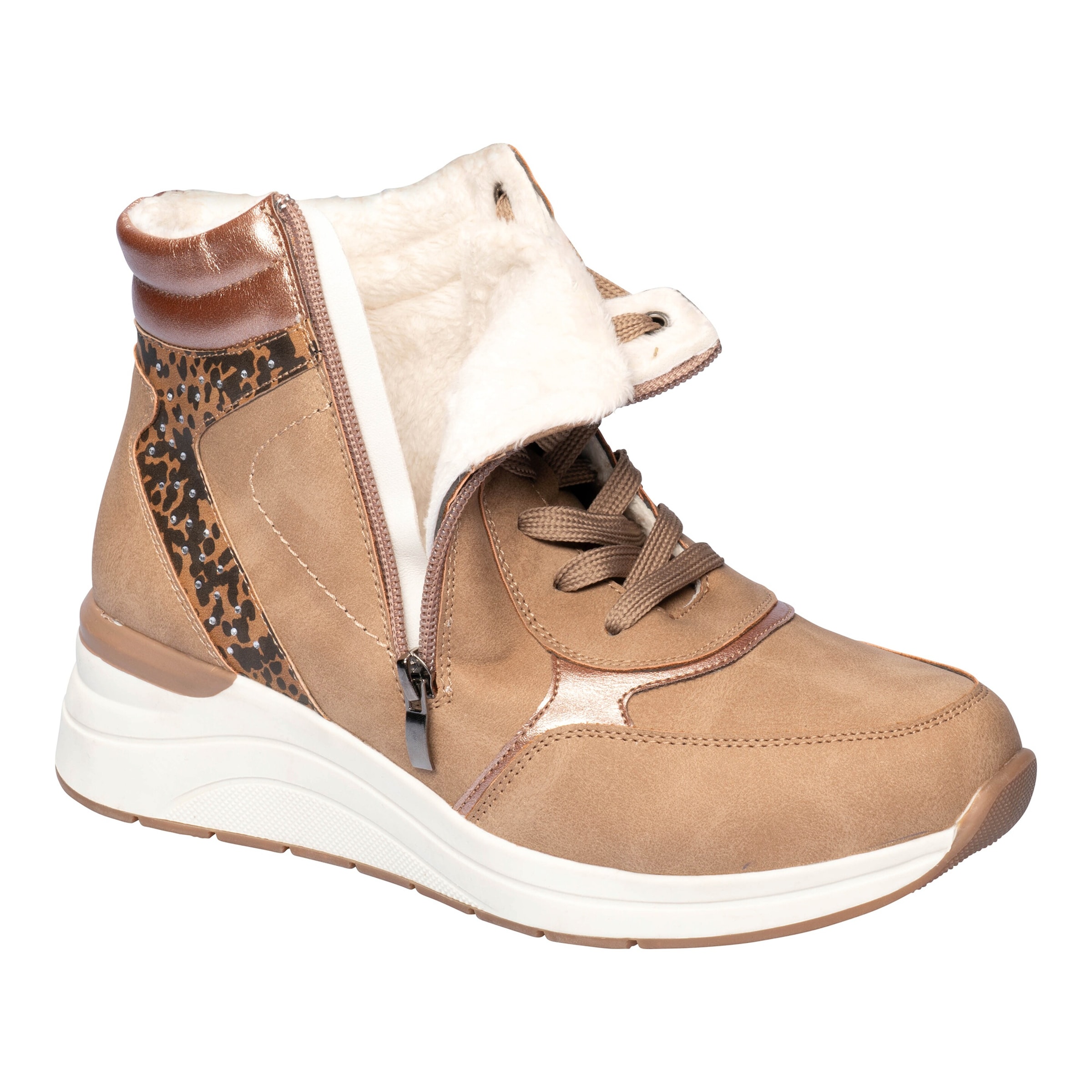 wonderwalk Komfort-Wärme-Knöchelsneaker „Fashion“, Größe: 38, beige