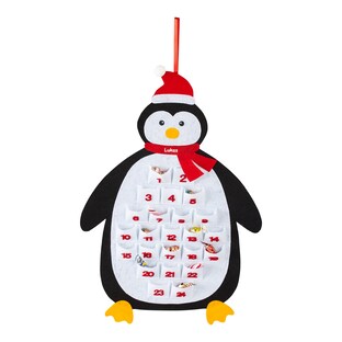 Adventskalender "Pinguïn" gepersonaliseerd met naam