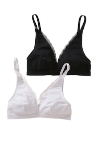 2er-Pack Still-BHs ohne Bügel, Bio-Baumwolle