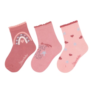 Sterntaler Lot de 3 chaussettes bébé fille rose pâle