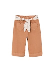Weite Mädchen Baby Hose mit Dehnbund und Stoffgürtel