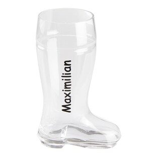 Weihnachtsstiefel-Glas personalisiert mit Namen, 500 ml