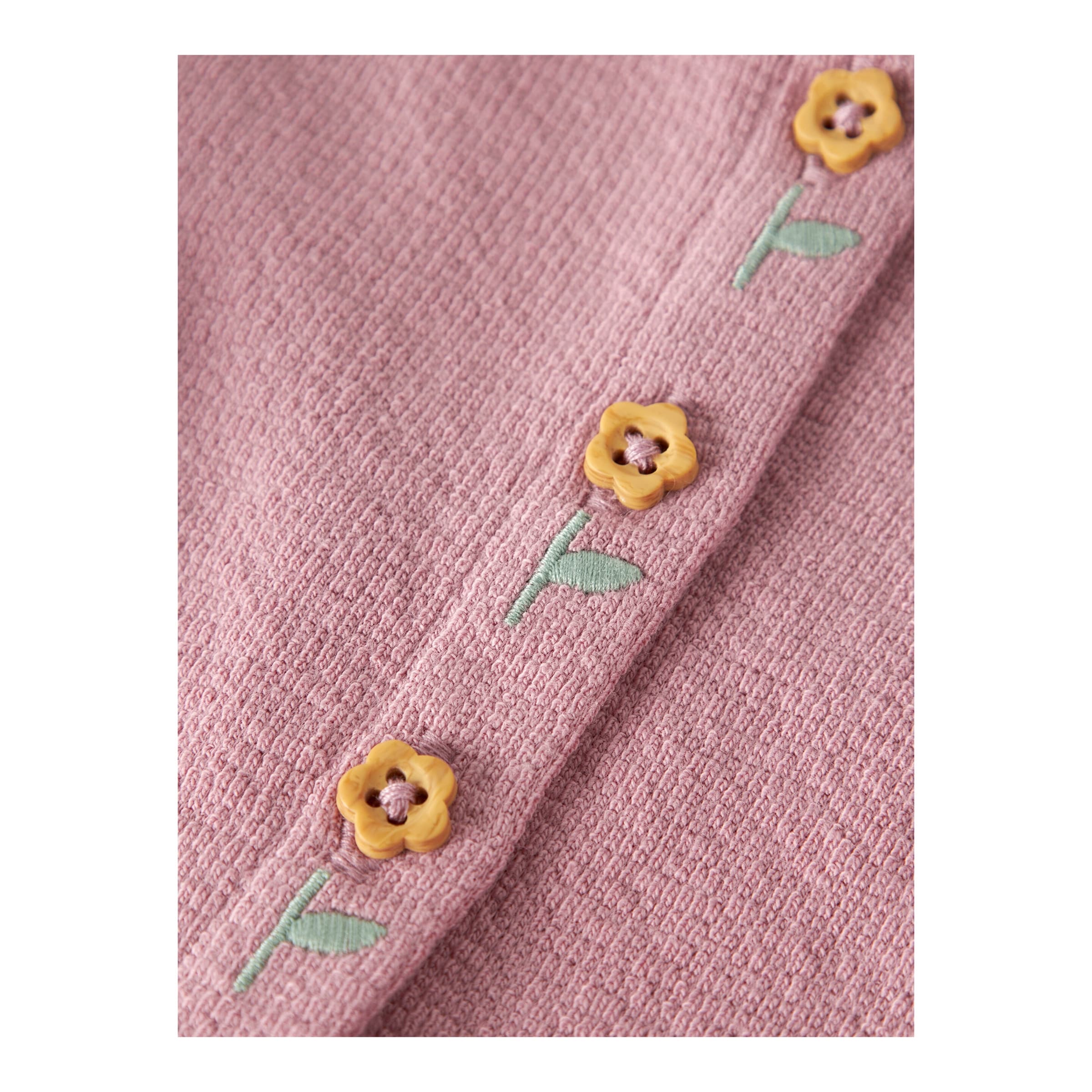 Sweatjacke mit Schößchen Blumenknöpfe