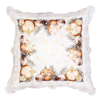 Housse de coussin «Boules de Noël», 40x40 cm