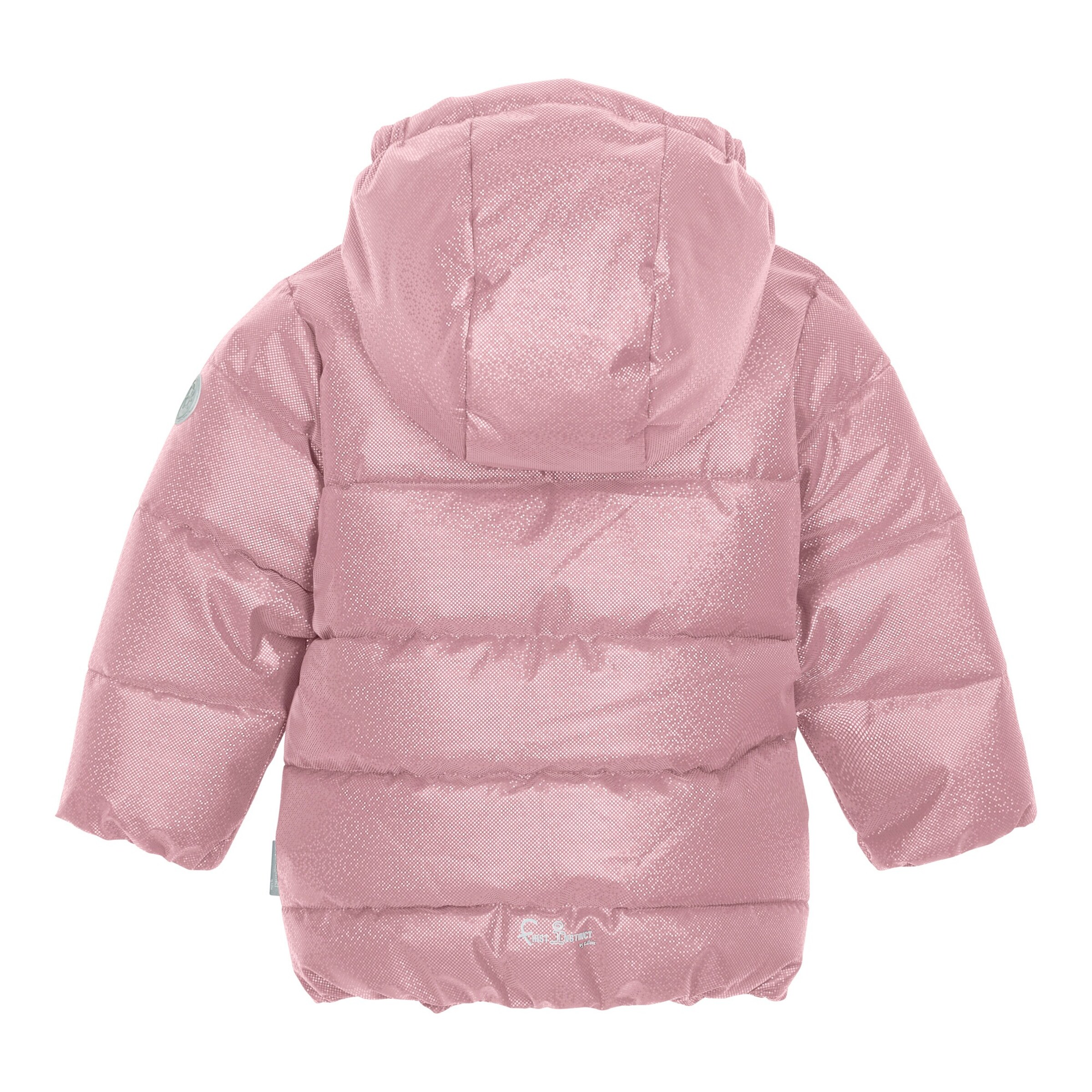 Steppjacke mit Kapuze Glitzeroptik