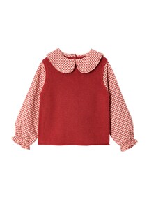 2-in-1-Pullover, Pullunder mit Bluse Mädchen