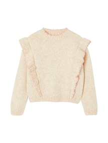 Pullover Mädchen Strick mit Volants