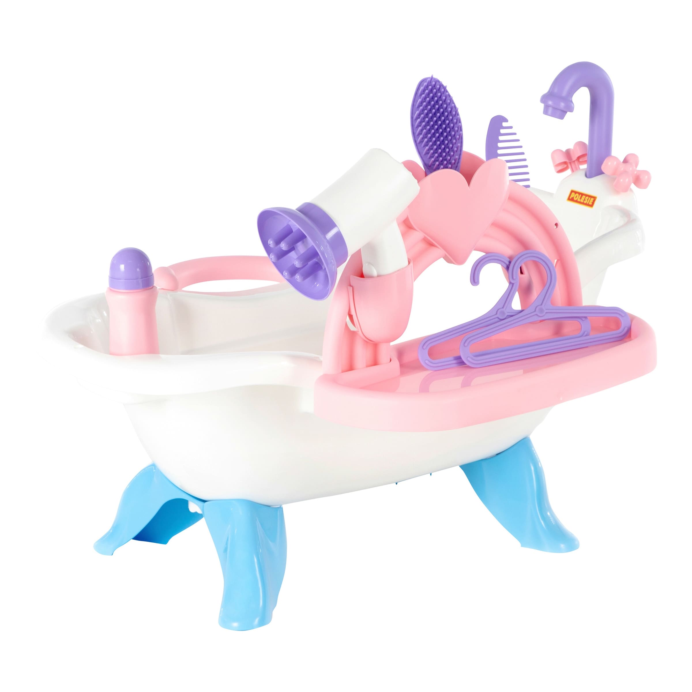 Polesie Puppenbadewanne mit Zubehör 8-tlg.