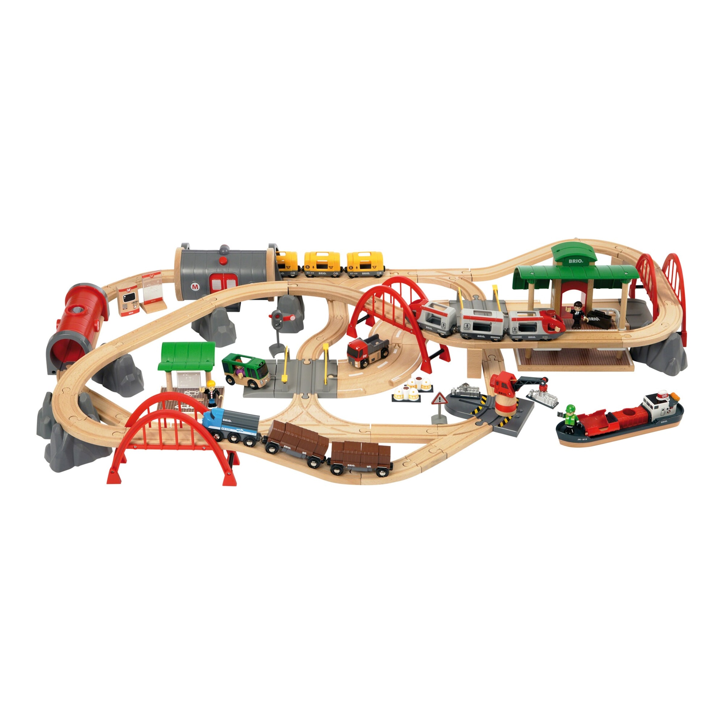 Brio Eisenbahn-Set Straßen & Schienen Bahn Set Deluxe