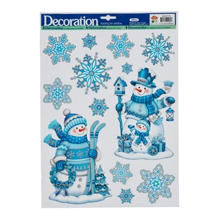 Stickers pour fenêtres « Bonhomme de neige », 13 pièces