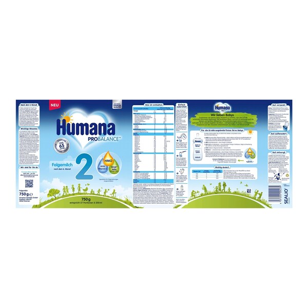 Humana - Folgemilch 2 ProBalance 750g