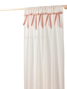 Vorhang SCHLEIFE aus Musselin für Vorhangstange, Kinderzimmer
