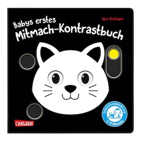 Livre d’images cartonné Babys erstes Mitmach-Kontrastbuch