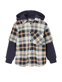 Jungen Karohemd mit Sweat-Kapuze