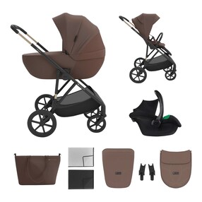 Poussette combinée 3-en-1 PRIME 3 avec coque-auto MINK PRO 2