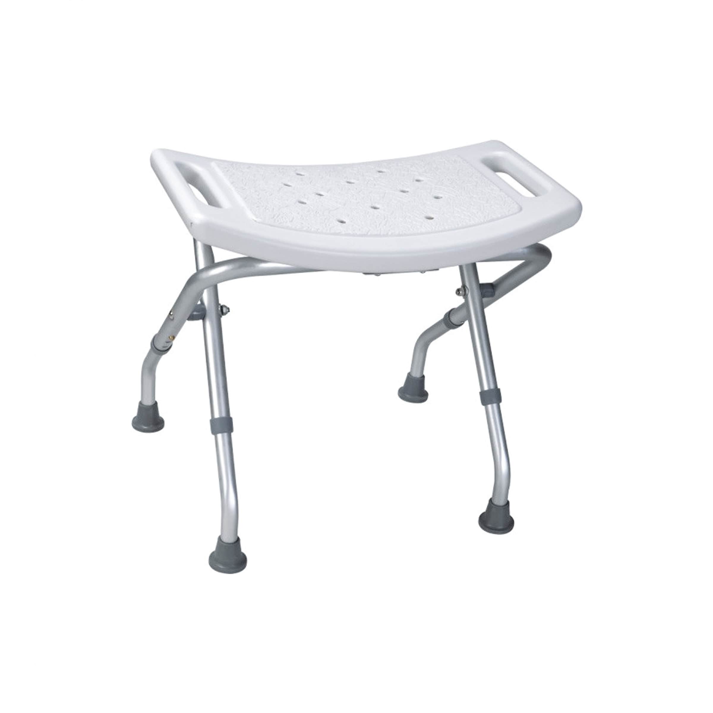 Duschhocker weiss silber