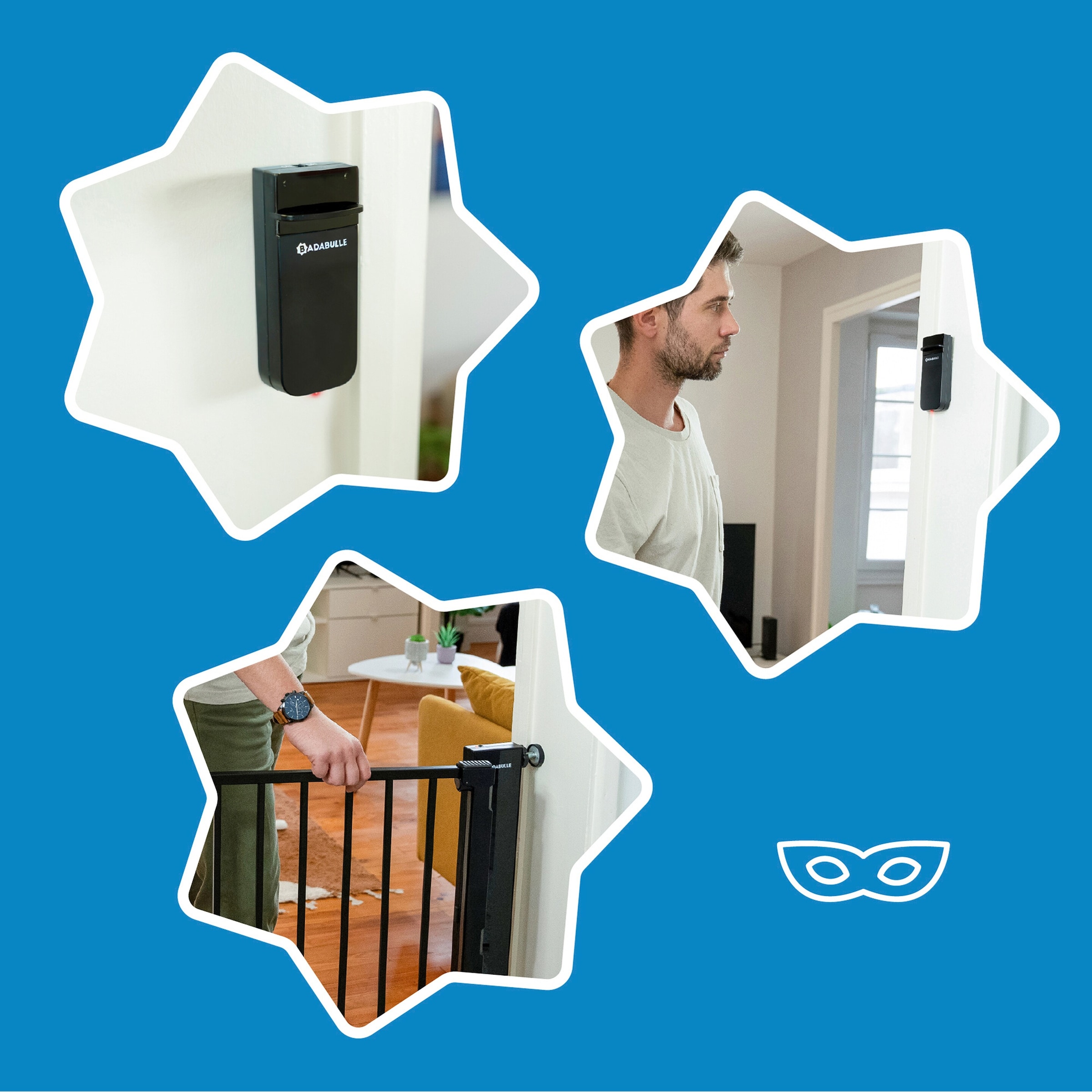 Thumbnail - Badabulle Türschutzgitter Safe & Pass mit automatischer Öffnung