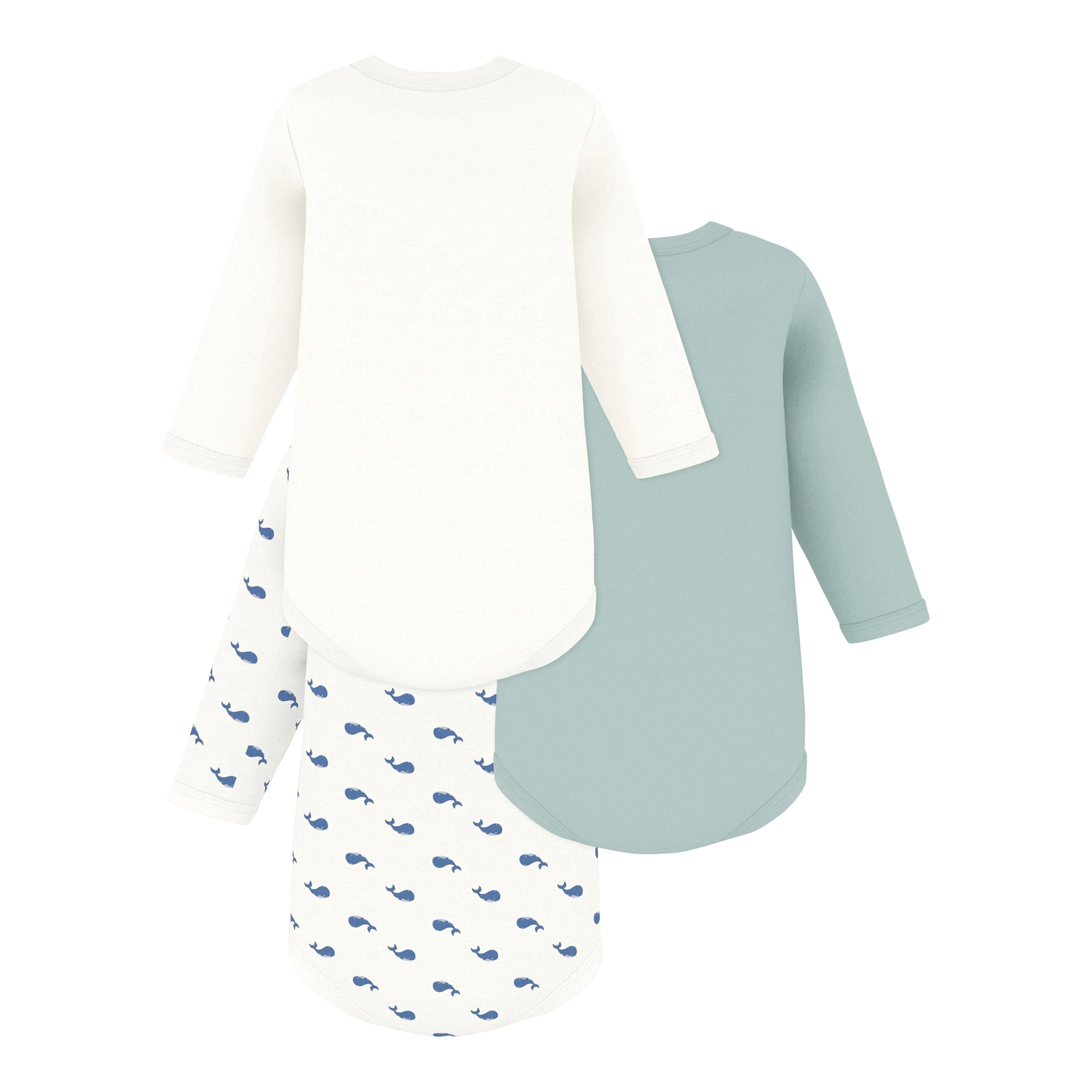 Petit Bateau 3er-Pack Bodys langarm Wale