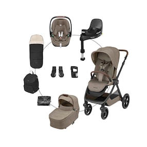 Kombikinderwagen Oxford+ Travel-Set inkl. Pebble 360 Pro 2, Familyfix 360 Pro und Zubehör-Set