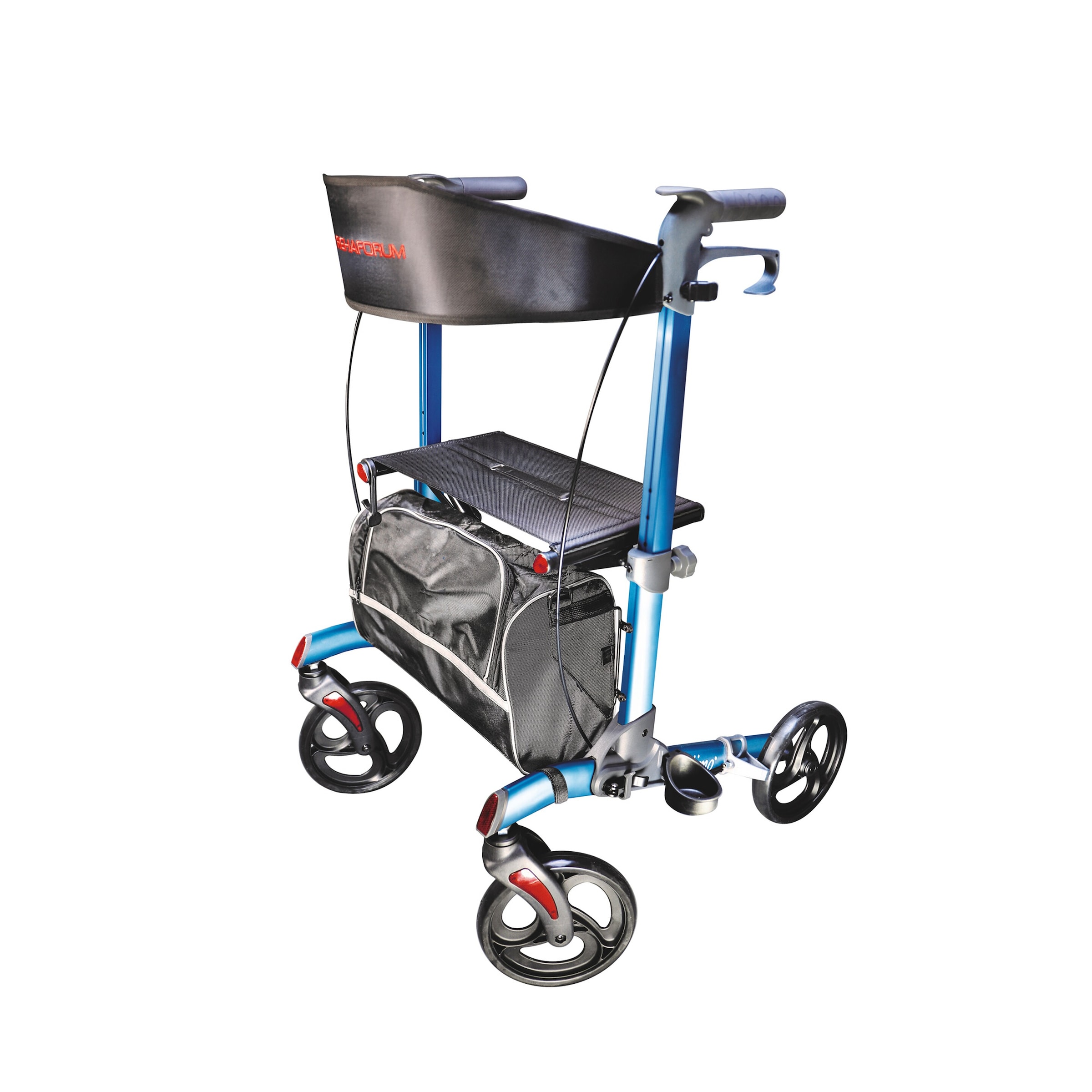 Rollator Actimo Premium + GRATIS Tasche und Stockhalter blau