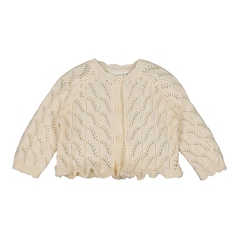Ajour-Strickjacke Rüschen