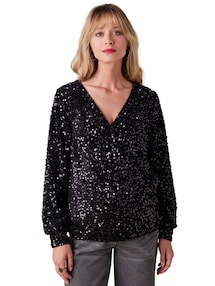 Paillettenbluse für Schwangerschaft und Stillzeit