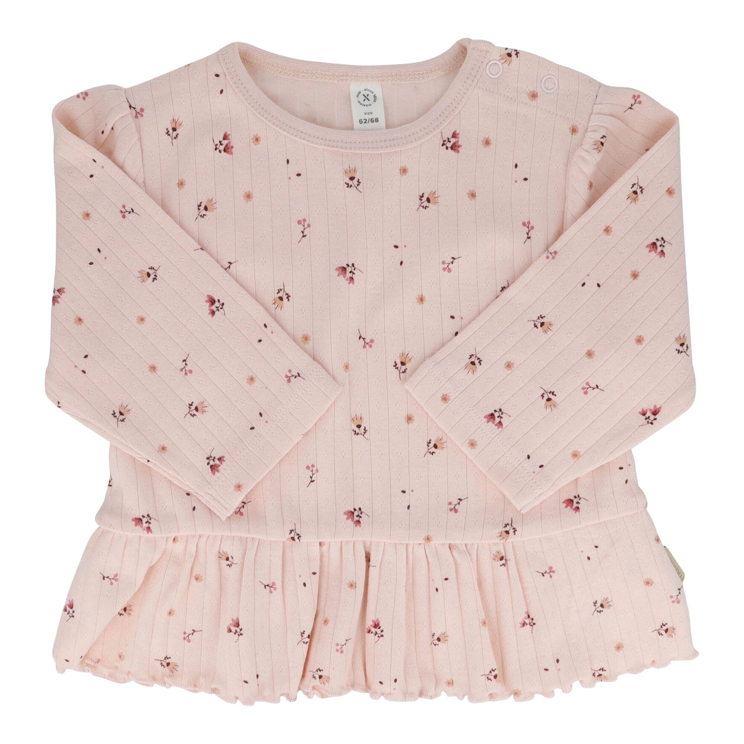 Maximo Shirt langarm Blumen Rüschen Rippqualität