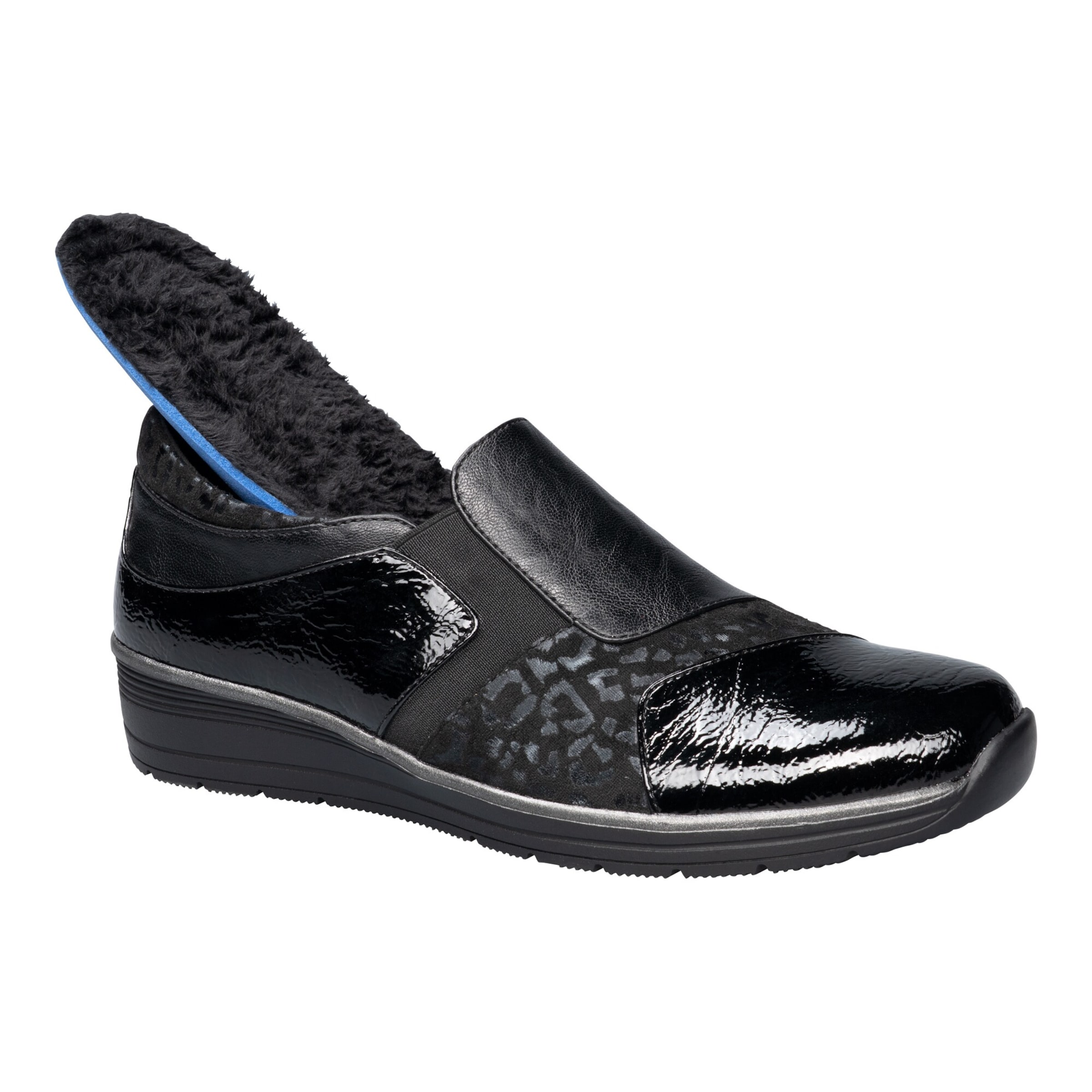 Stretch-Slipper mit Wechselsohle „Senta“