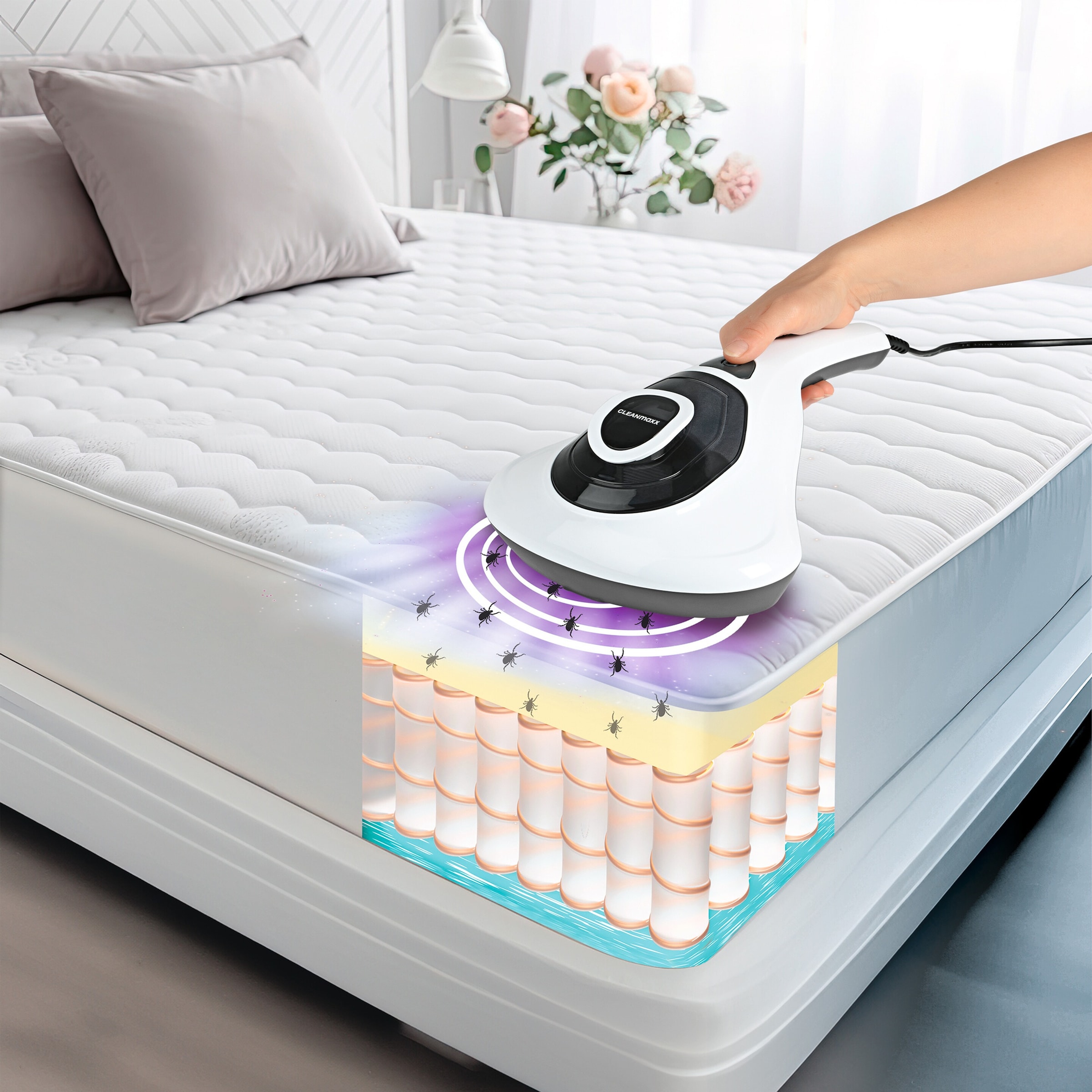 CLEANmaxx Milben-Handstaubsauger mit UV-C-Licht