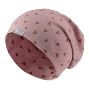 Bonnet Beanie avec protection UV coeurs