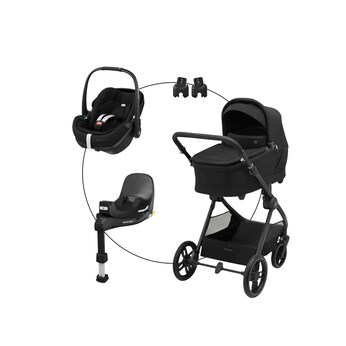 Kombikinderwagen Oxford+ Travel-Set inkl. Babyschale Pebble 360 Pro 2 und Isofix-Basis FamilyFix 360 Pro