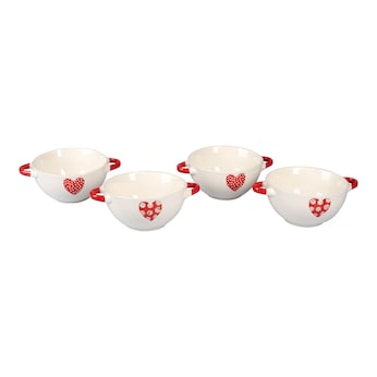 Lot de bols «Coeur», 4 pièces de 460 ml