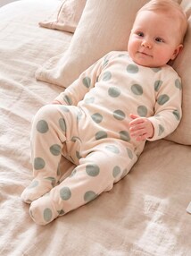 3er-Pack Samt-Schlafanzüge Baby mit Rückenöffnung BASIC