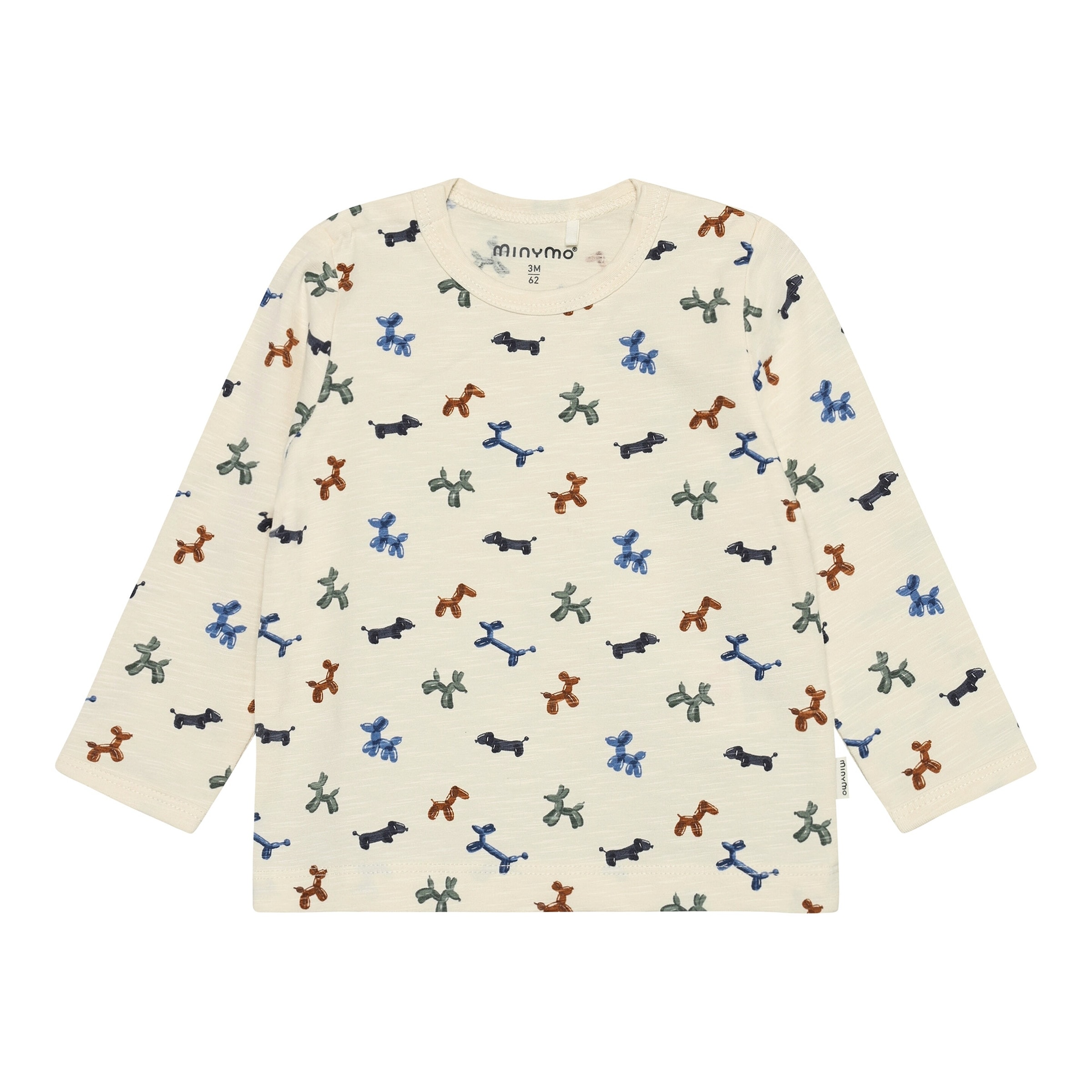 Minymo Shirt langarm Luftballon-Hunde