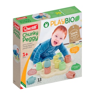 PlayBio Mosaik-Steckspiel aus Biokunststoff: PlayBio Chunky Peggy (13 Teile)