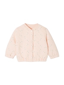 Gesteppte Baby Übergangsjacke mit Blumenprint