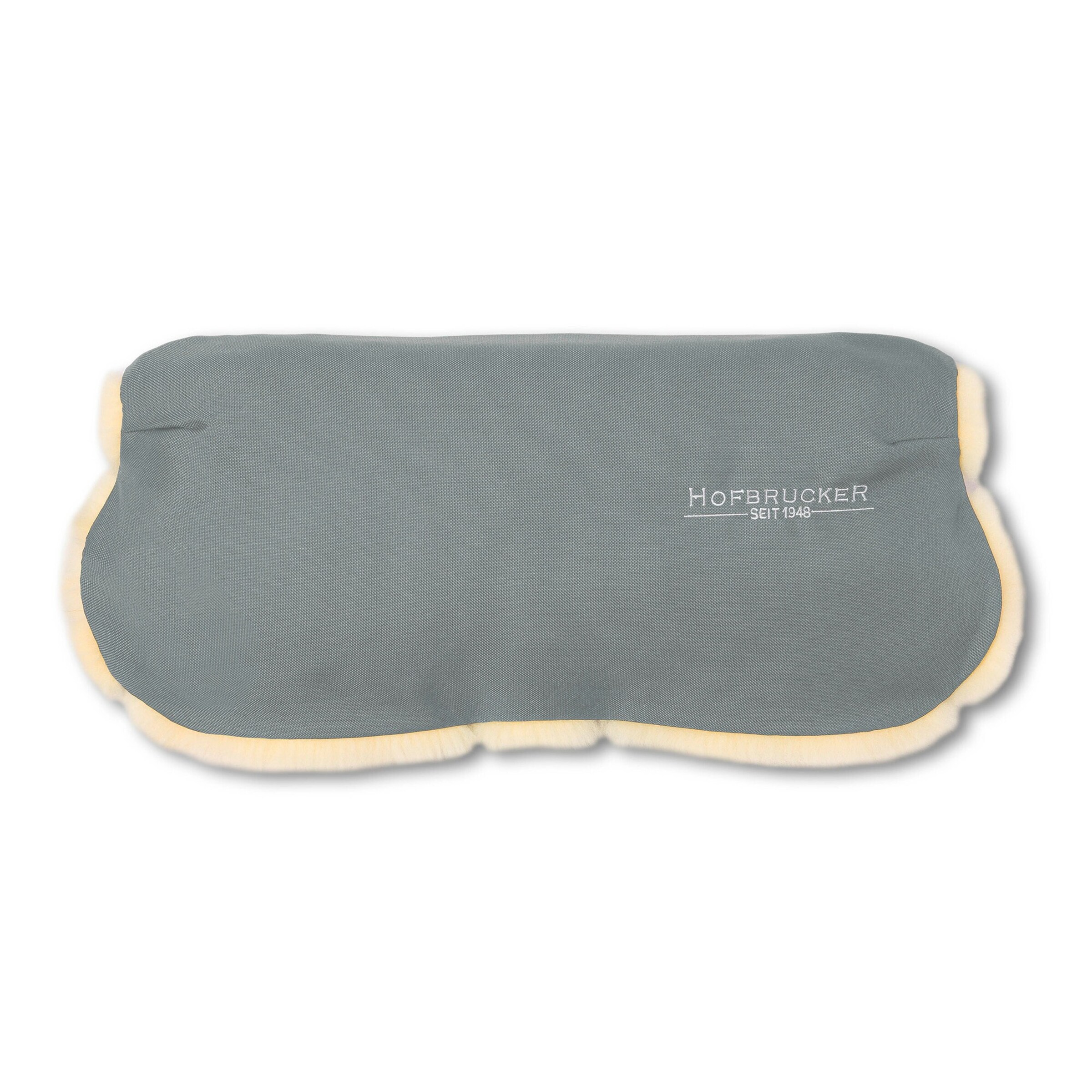 Hofbrucker Lammfell-Handwärmer für Kinderwagen Lammfell Handmuff silber