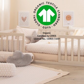 Decke in Strickoptik frosty almond 