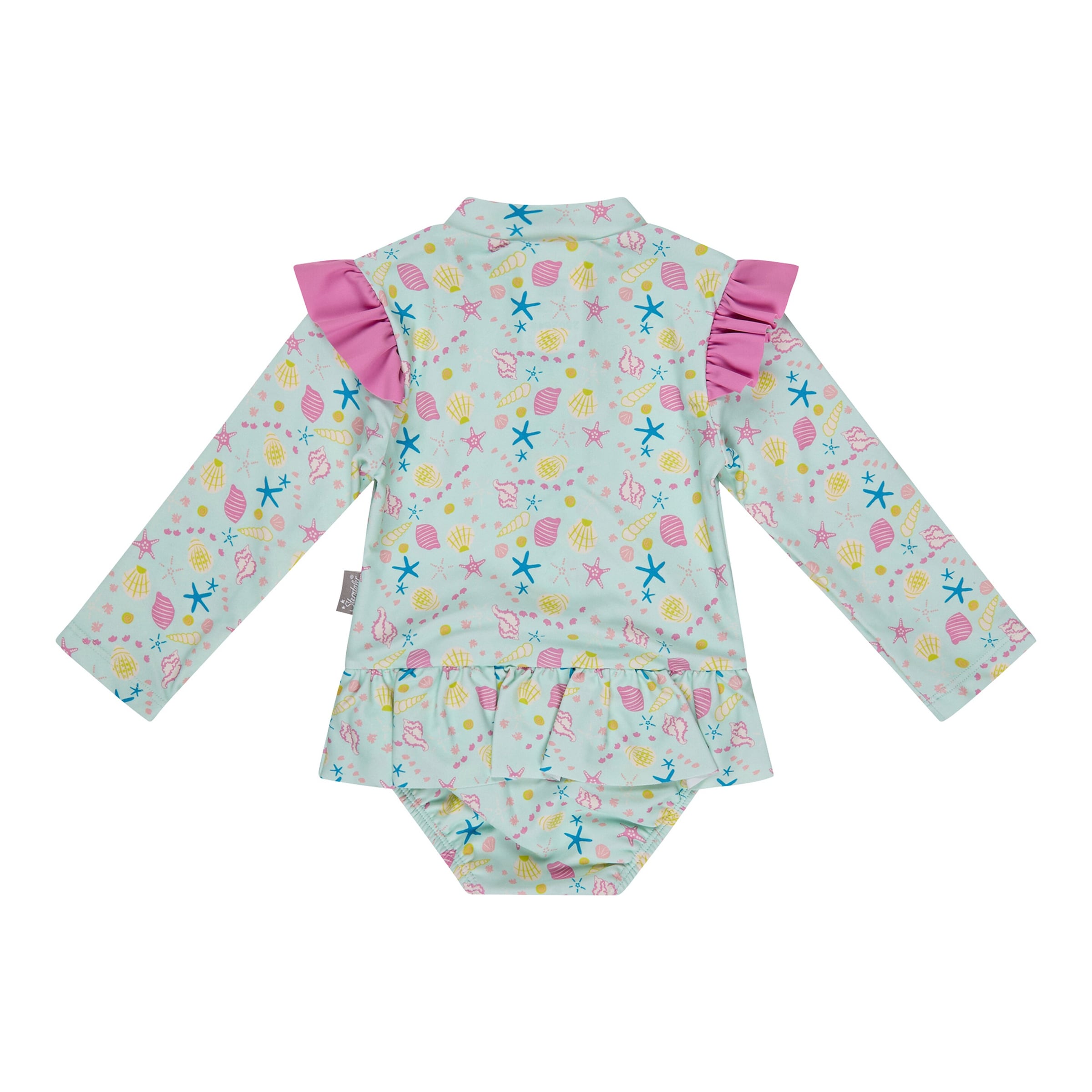 Badeanzug langarm mit UV-Schutz Muscheln