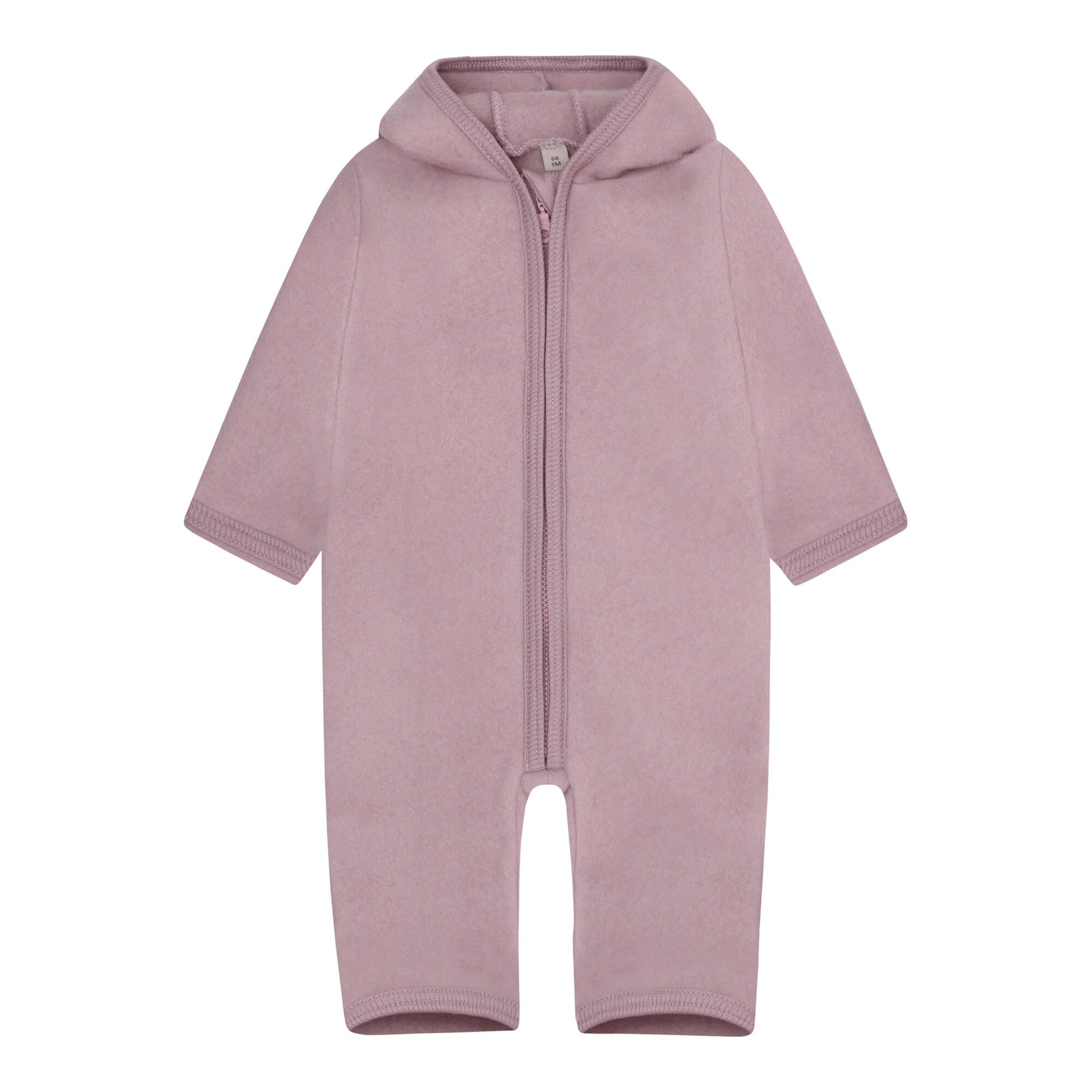 Huttelihut Wollfleece-Overall mit Ohren und Klappbündchen