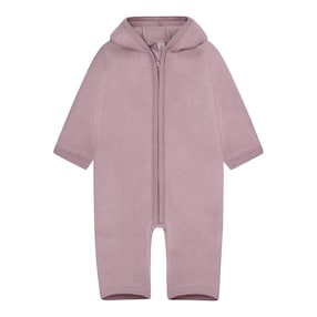 Wollfleece-Overall mit Ohren und Klappbündchen